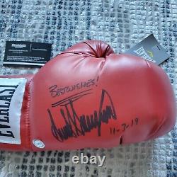 Président Donald Trump Autographié Signé Everlast Boxing Glove Coa