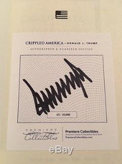 Président Donald Trump Crippled America # Signé 63 Bas Nombre Numéroté Authentique