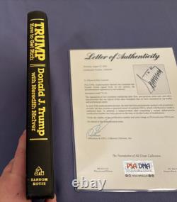 Président Donald Trump Livre signé Comment Devenir Riche Psa Dna Coa Loa Autographe