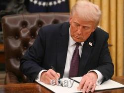 Président Donald Trump Ordre Exécutif/Projet de Loi Signeur Marqueur Sharpie 2ème Mandat 2025