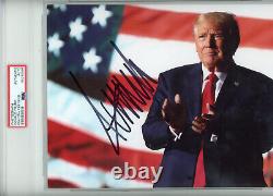 Président Donald Trump Photographie 8x10 autographiée PSA/DNA encapsulée MAGA