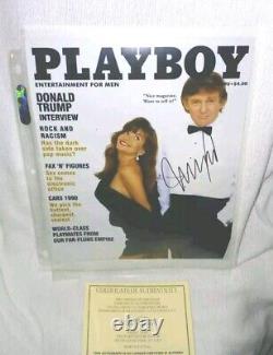 Président Donald Trump Playboy signé Autographié 8x10 Photo de couverture de magazine COA