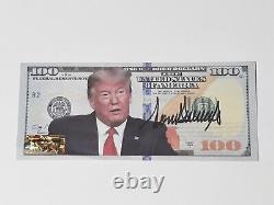 Président Donald Trump Prop Bill Auto Autographe Signé à la Main Avec COA B