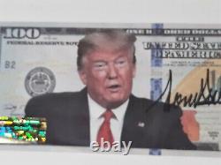 Président Donald Trump Prop Bill Auto Autographe Signé à la Main Avec COA B