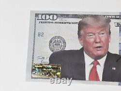 Président Donald Trump Prop Bill Auto Autographe Signé à la Main Avec COA B