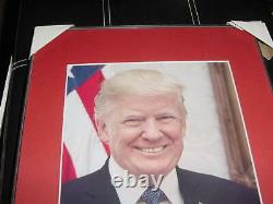 Président Donald Trump Signé Auto Matted/framed 12x15 Photo Portrait Psa/adn