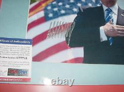 Président Donald Trump Signé Auto Matted/framed 12x15 Photo Psa/adn Coa