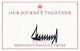 Président Donald Trump Signé Autographe 6x8.5 Plaque 353 Jsa Loa