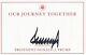 Président Donald Trump Signé Autographe 6x8.5 Plaque Jsa Loa