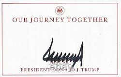 Président Donald Trump Signé Autographe 6x8.5 Plaque Jsa Loa