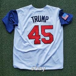 Président Donald Trump Signé Autographié Etats-unis Baseball Jersey W Coa Playoffs