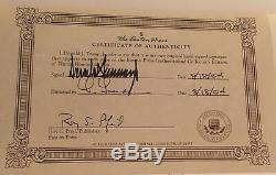 Président Donald Trump Signed Edition Comment S’enrichir Autograph Easton Press Coa