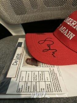 Président Donald Trump & Vice-président Mike Pence Autographié Maga Hat