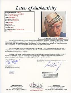 Président Donald Trump a signé Mugshot Print JSA LOA Rare Bold Auto read Z1803