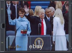 Président Donald Trump a signé Photo Personnalisée Cut 8x10 JSA LOA Gras Auto 1/1 Z1788