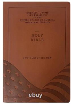 Président Donald Trump a signé la Bible Dieu bénisse les États-Unis Édition limitée officielle