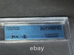 Président Donald Trump a signé le billet de 20 $ USA, combat Beckett slabbed auto ! Combat