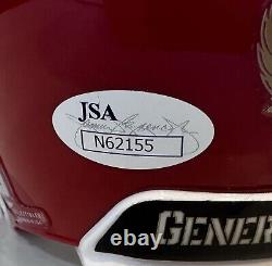 Président Donald Trump a signé le casque mini des New Jersey Generals de l'USFL avec étui Auto JSA