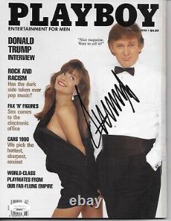 Président Donald Trump a signé le magazine rare Playboy avec une authentique autographe JSA COA.