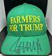 Président Donald Trump A Signé Un Chapeau Farmers For Trump Rare Avec Une Authentification Jsa Coa Et Une Signature Authentique