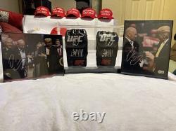 Président Donald Trump et PDG Dana White ont signé un gant de frappe UFC authentique rare