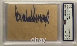 Président MAGA Donald Trump Autographe Signé 2.25x3.5 Découpe PSA DNA LIVRAISON GRATUITE