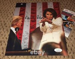Président Nancy Pelosi Signé 8x10 Photo Jsa Autograph Donald Trump Clap Clapback