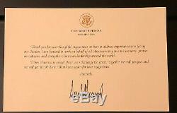 Président Rare Donald Trump Signé Lettre De Remerciement