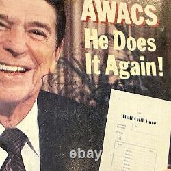 Président Ronald Reagan Novembre 1981 Signé Time Magazine Couverture Autographe Offre