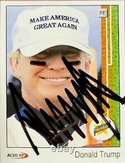 Président Signé Trump Carte De Baseball Autographe Maga