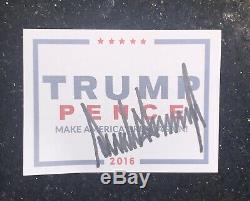 Président Trump Signé / Autographié 2016 Officiel Campagne Carte Index (4 X 5.5)