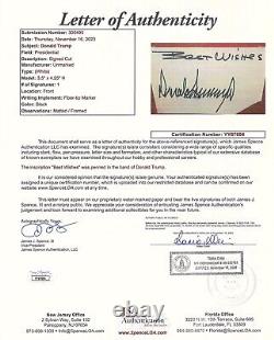 Président des États-Unis Donald Trump a signé l'affichage encadré JSA LOA #45