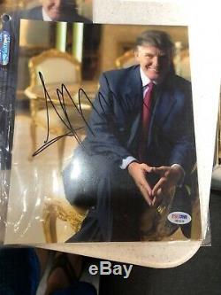 Psa / Adn 45e Président Atout Signé Donald Photo Autographiée Lot De 5