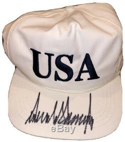 Psa / Adn Président Atout Signé Autographié Donald Make America De Nouveau Grand Chapeau