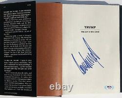 Psa / Dna Président Donald Trump Signé Autographié 1987 Art Of The Deal Book Rare