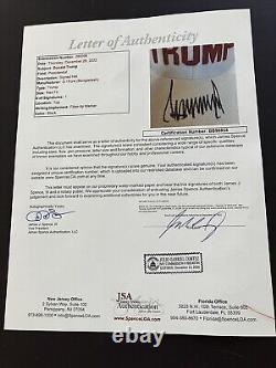 RARE 45ème. Président Donald Trump Signé Trump National CASQUETTE PERSONNALISÉE TRUMP JSA/LOA