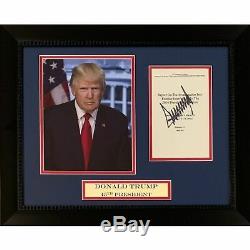 Rapport Donald Trump USA Président Autographié Mueller Book Page Framed Jsa Coa