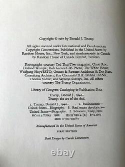 Rare 1987 Première Édition Copie De The Art Of The Deal Signé Par Donald Trump