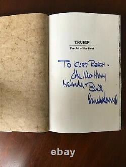 Rare 1987 Première Édition Copie De The Art Of The Deal Signé Par Donald Trump