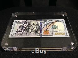 Rare Donald Trump $ 100 Cent Des Dollar Bill Slabbed Autographié Signé Signature
