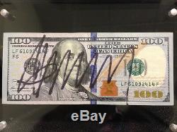 Rare Donald Trump $ 100 Cent Des Dollar Bill Slabbed Autographié Signé Signature