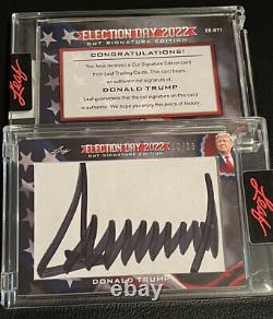 Rare! Jour De L'élection À La Feuille 2022 45e Président Donald Trump Signature #12/23