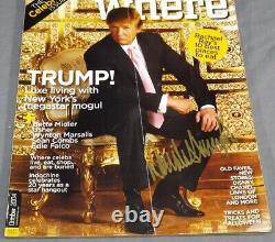 Rare Président Donald J Trump Signé Autographié New York Où Magazine 2004