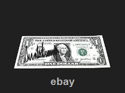 Rare Président Donald J Trump Signé Dollar Bill Présidentielle Autographe Devise