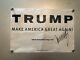 Rare Président Donald Trump Signé / Autographié 2016 Affiche De Campagne Navires Gratuits
