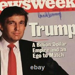 Rare Signé Donald Trump Newsweek Magazine Cover. Autographe Complet Signé À La Main