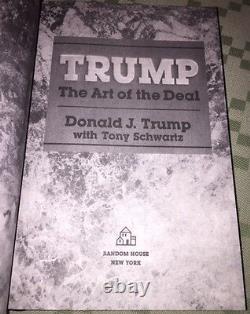 Rare Signé Président Donald Trump Book Art Deal 2016 Certified Election Edition