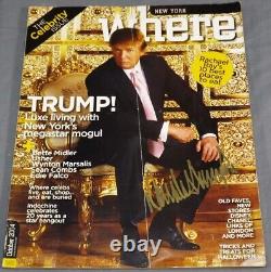 Rare Signed Donald J Trump Autographed 45 President New York Where Magazine 2004<br/>
<br/> Rare Signé Donald J Trump Autographié 45 Président New York Where Magazine 2004