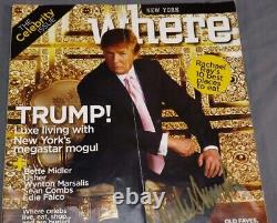 Rare Signed Donald J Trump Autographed 45 President New York Where Magazine 2004
  <br/> 
 
 <br/>Rare Signé Donald J Trump Autographié 45 Président New York Where Magazine 2004