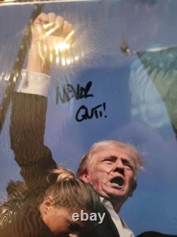 Robert O'Neill Signé Photo 11X17 de Tentative sur Trump Inscrite Never Quit 78/911